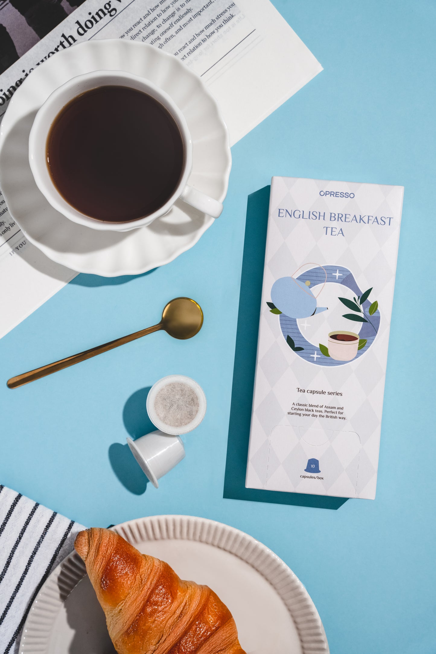 Opresso｜茶膠囊 (10粒/盒) - 伯爵茶/檸檬茶/檸檬薑茶/英式早餐茶 意大利品質 Tea Capsule (Nespresso適用)