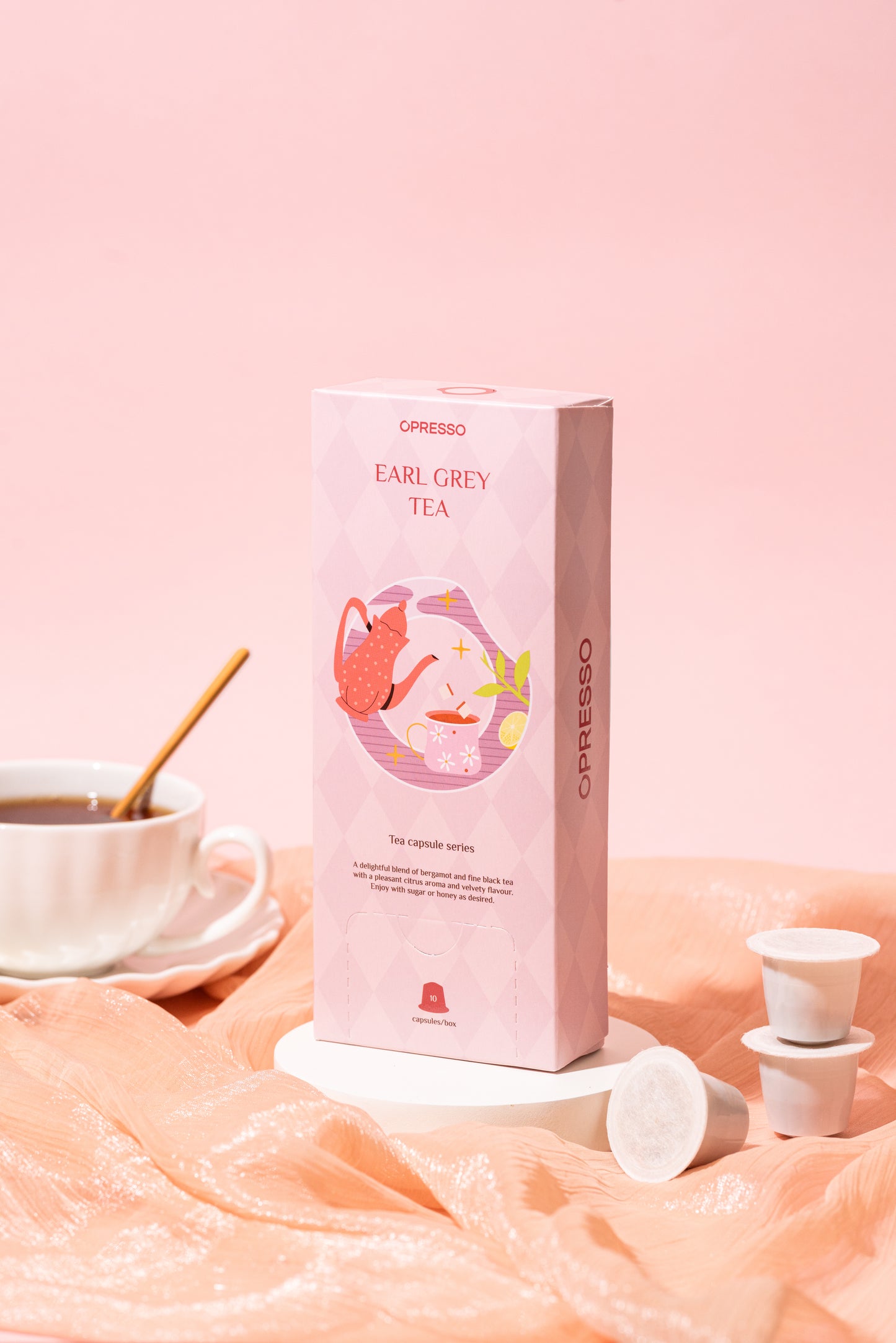 Opresso｜茶膠囊 (10粒/盒) - 伯爵茶/檸檬茶/檸檬薑茶/英式早餐茶 意大利品質 Tea Capsule (Nespresso適用)