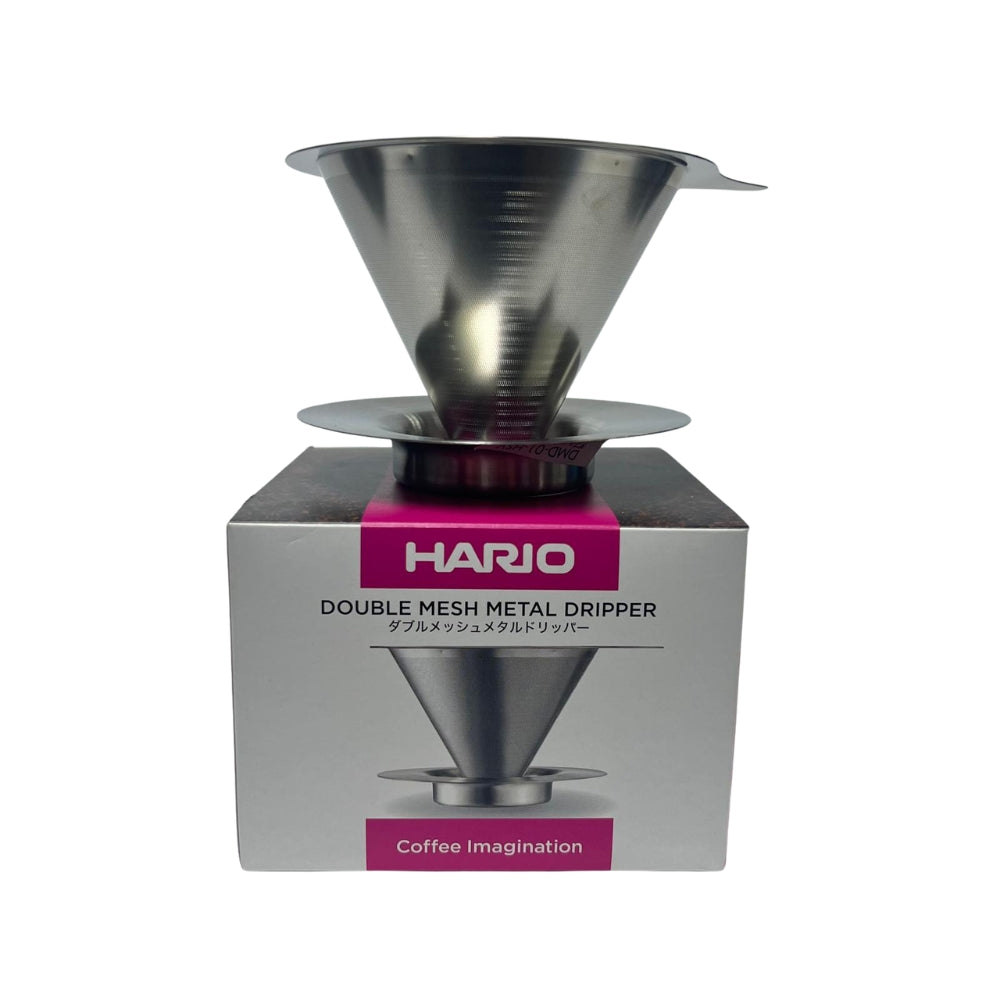 Hario｜V60 01 免濾紙金屬濾杯 不銹鋼手沖咖啡濾杯 (1-2杯) DMD-01-HSV【平行進口產品】