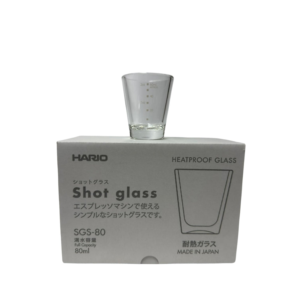 HARIO｜Espresso Heatproof Shot Glass 6pcs (Practical Capacity 60ml｜Full Capacity 80ml ) SGS-80【Parallel Import Product】