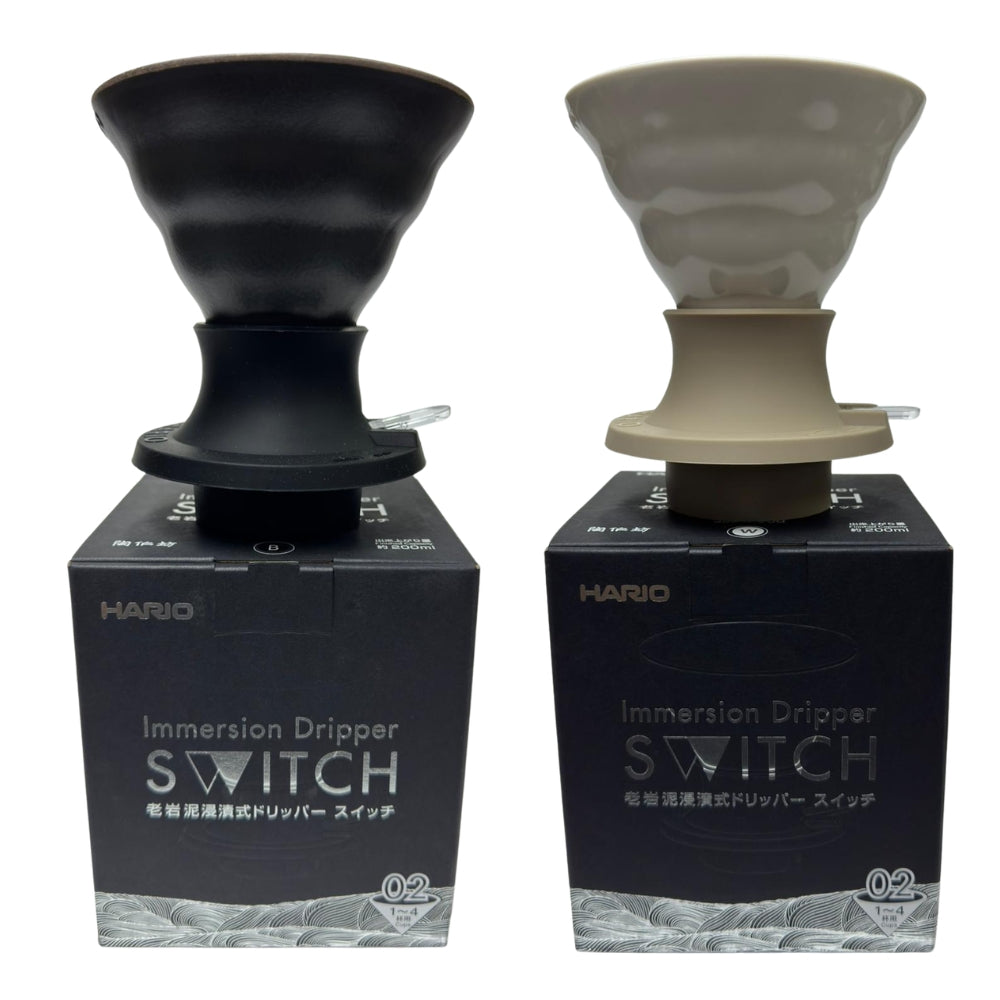 HARIO｜Switch 老岩泥02 手沖咖啡濾杯 聰明杯 (SSDR-200) - 象牙白/火山黑【台灣限定款】