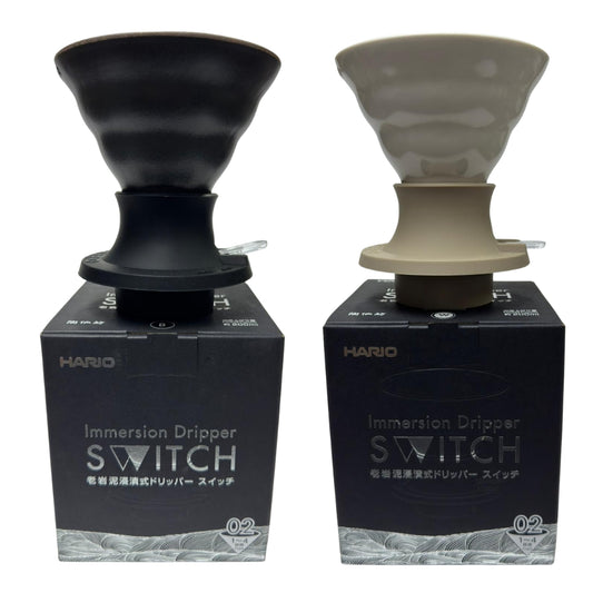 HARIO｜Switch 老岩泥02 手沖咖啡濾杯 聰明杯 (SSDR-200) - 象牙白/火山黑【台灣限定款】