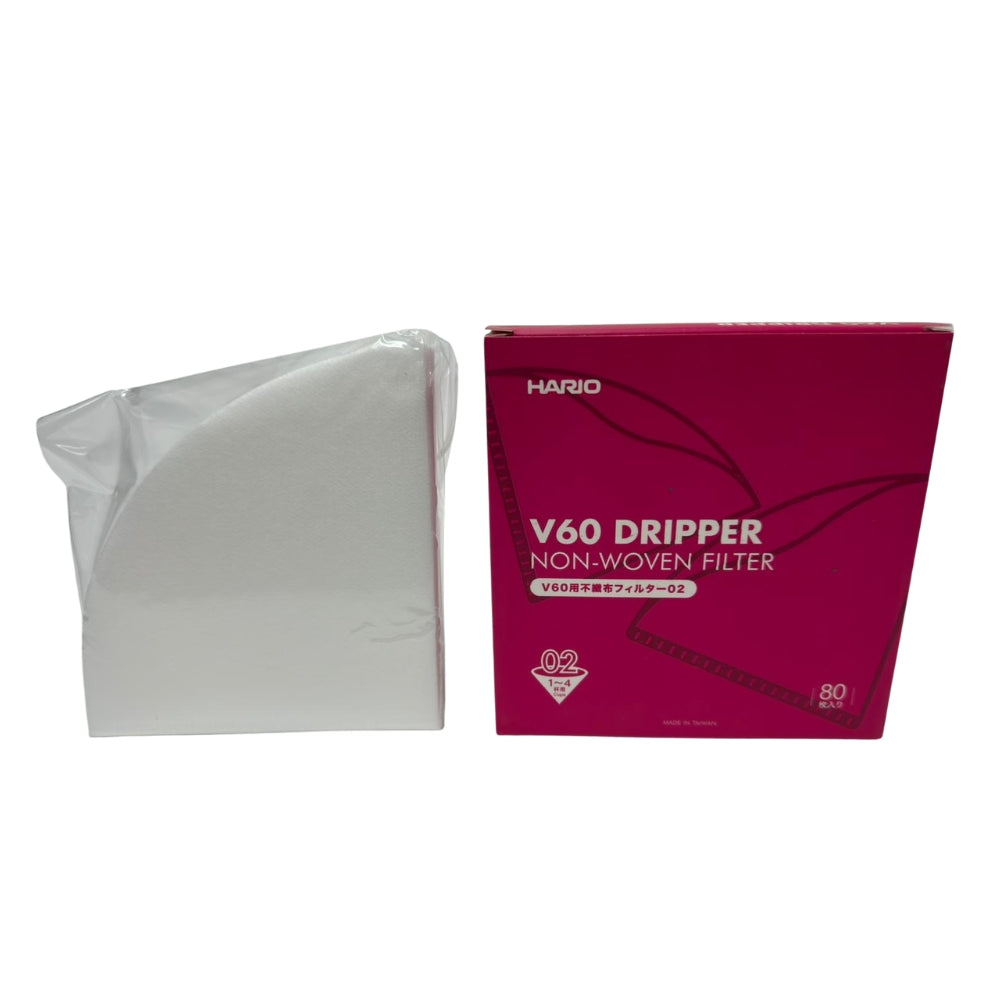 Hario｜V60 02 不織布錐形濾布 80張 (VCB-02-80W) Hario台灣限定 特別設計的手沖咖啡"濾紙"【平行進口產品】