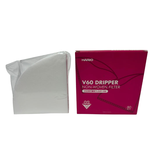 Hario｜V60 02 不織布錐形濾布 80張 (VCB-02-80W) Hario台灣限定 特別設計的手沖咖啡"濾紙"【平行進口產品】