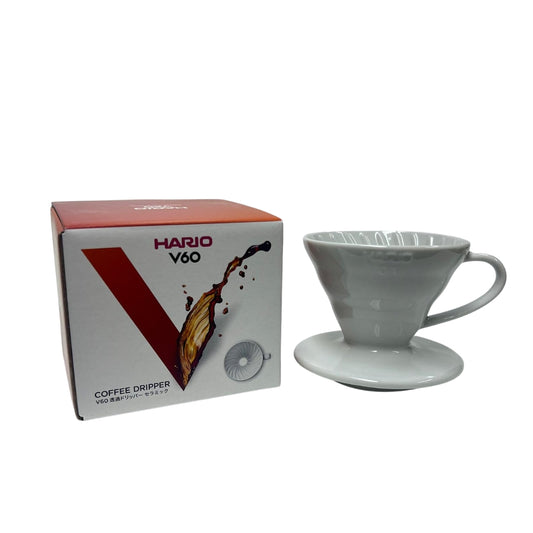 HARIO | V60 01 陶瓷手沖咖啡濾杯 白色 VDCR-01-W (1-2杯用)【平行進口產品】