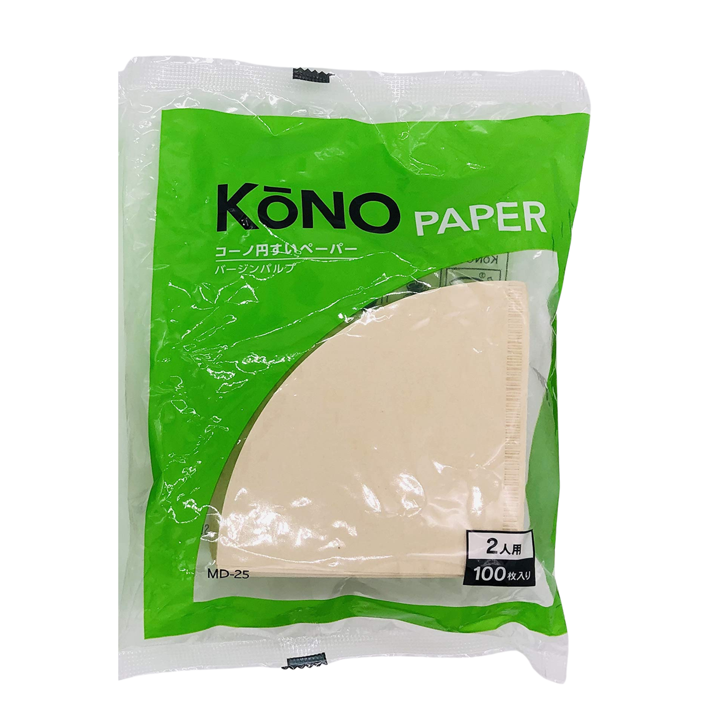 KONO | V60 Unbleached/Bleached Pour-Over Coffee Filter Paper (for 1-2 cups) 100 sheets MD-25/MD-25W [Parallel Import]
