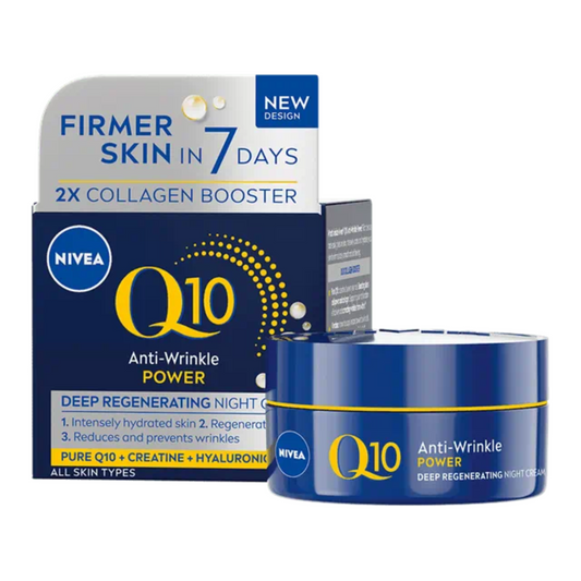 Nivea｜Q10 Power 抗衰老緊緻晚霜 50ml【平行進口產品】