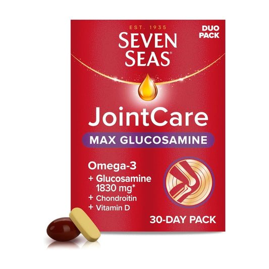七海健絡｜關節護理補充食品 (30日份) 英國版 JointCare MAX GLUCOSAMINE with Omega-3 【平行進口產品】