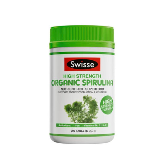 Swisse｜有機螺旋藻片 超強度有機螺旋藻 1000mg (200粒)【平行進口產品】