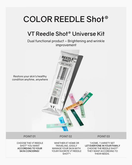 VT｜Reddle Shot Universe Experience  微針精華宇宙套裝｜9 Types x 5ea (2ml)｜共45ea【平行進口產品】