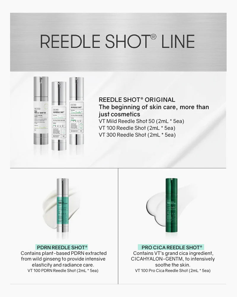 VT｜Reddle Shot Universe Experience  微針精華宇宙套裝｜9 Types x 5ea (2ml)｜共45ea【平行進口產品】