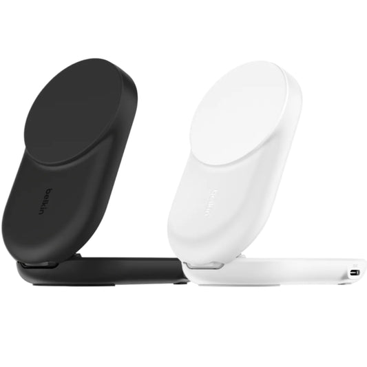 Belkin UltraCharge Qi2 2-in-1 Foldable Magnetic Charger 25W WIZ039my (Round Form) [Hong Kong Genuine Product | 2-Year Warranty]
