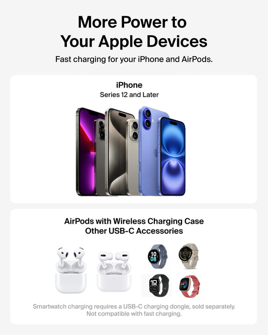 Belkin UltraCharge Qi2 2-in-1 Foldable Magnetic Charger 25W WIZ039my (Round Form) [Hong Kong Genuine Product | 2-Year Warranty]