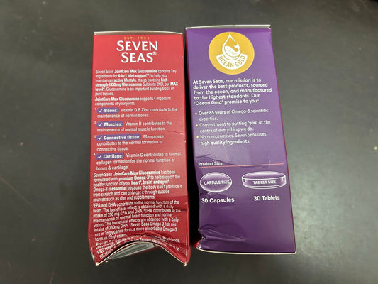 七海健絡｜【外盒輕微壓損】關節護理補充食品 (30日份) 英國版 JointCare MAX GLUCOSAMINE with Omega-3 【平行進口產品】 (2027年5月到期)