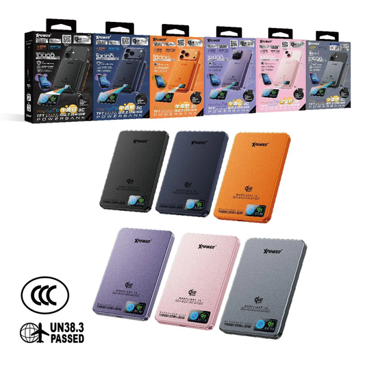 【XPower】MagFlight10 M17 半固態電池 TFT彩屏 磁吸行動電源 10000mAh (支援Qi2.2 25W無線充 / 30W PD)