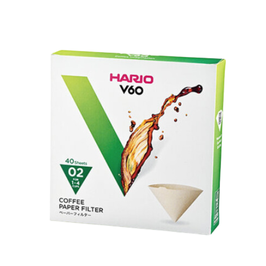 🎁 Hario｜ V60 咖啡濾紙 02 無漂白手沖咖啡濾紙 啡色  (40張) 盒裝 VCF-02-40M 【平行進口產品】 (100% off)