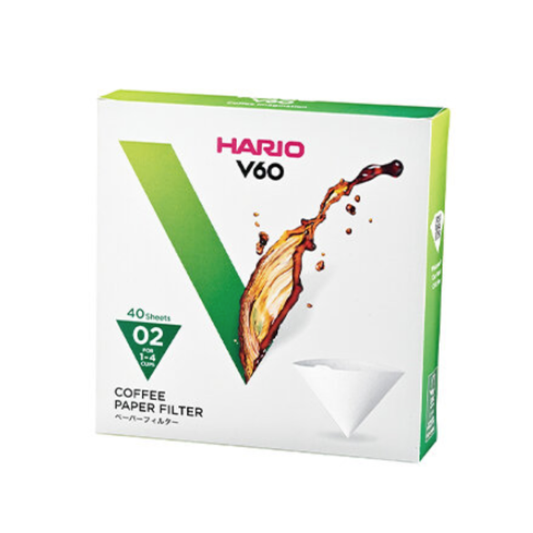 🎁 Hario｜ V60 咖啡濾紙 02 白色  (40張) 盒裝 VCF-02-40W 【平行進口產品】 (100% off)