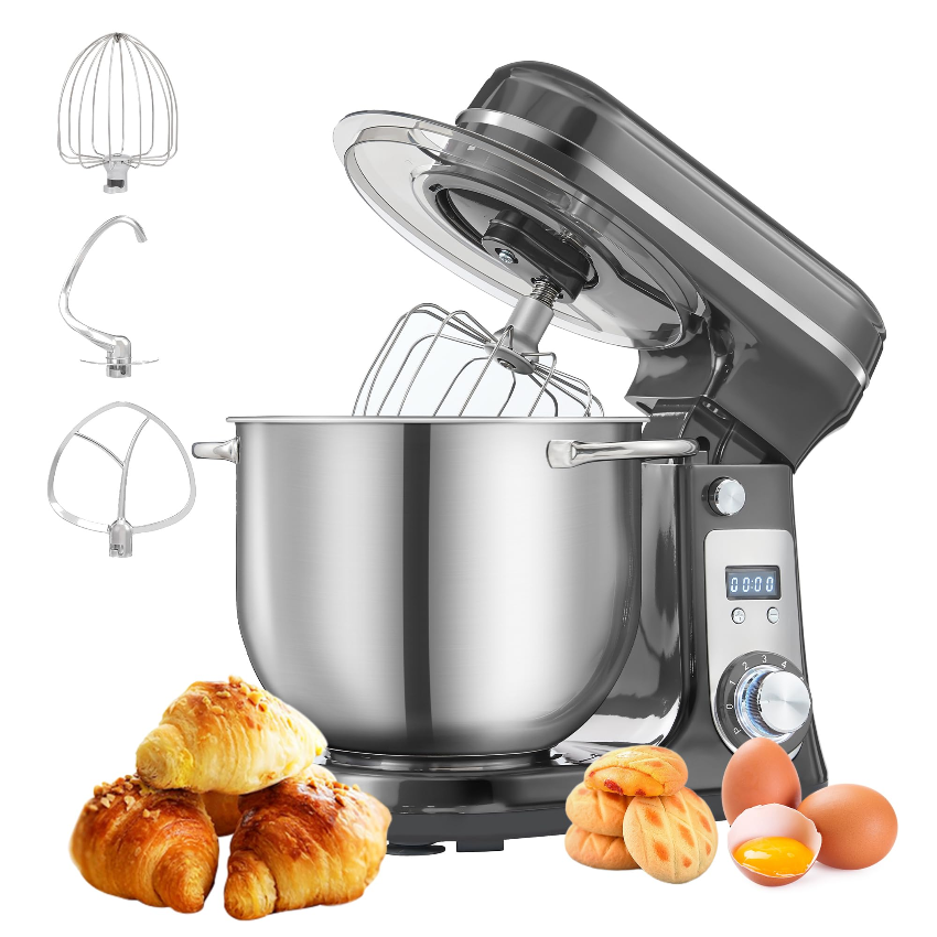 Biolomix｜6L 6-speed Kitchen Food Stand Mixer BM601 - Red/Grey【6