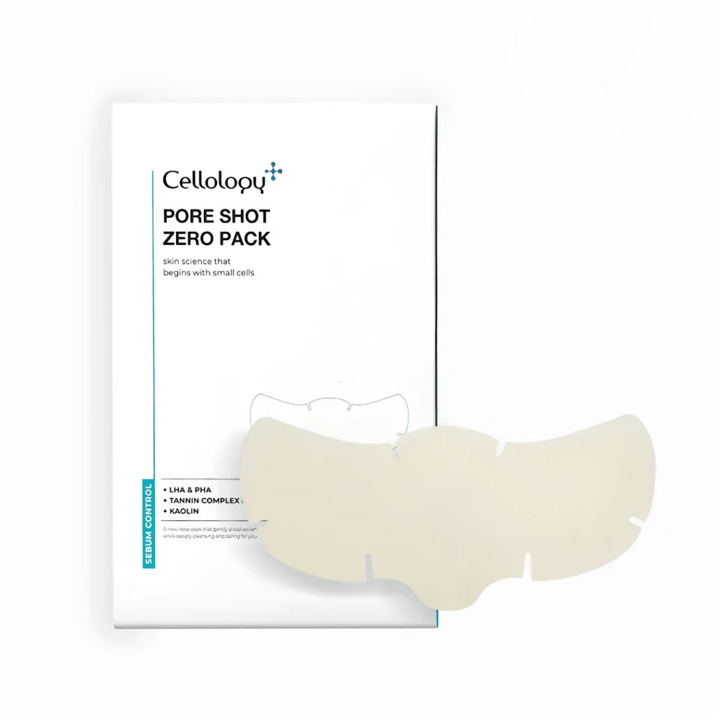 cellology｜PORE SHOT 零毛孔吸油鼻貼 (8張)｜夜用最長8小時【平行進口產品】