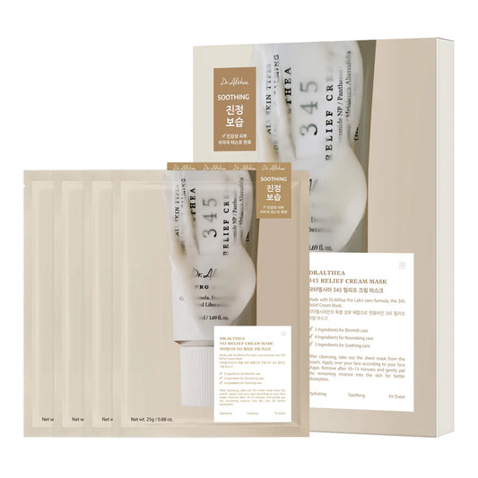 Dr. Althea｜345 Relief Cream Mask 舒緩霜面膜 (4ea/4片裝) 痘後舒緩護理Mask