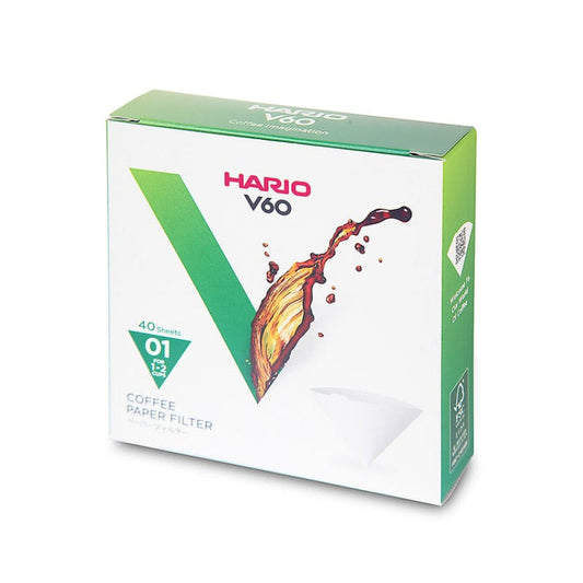 🎁 贈品：Hario｜ V60 咖啡濾紙 01 白色  (40張) 盒裝 VCF-01-40W 【平行進口產品】 (100% off)