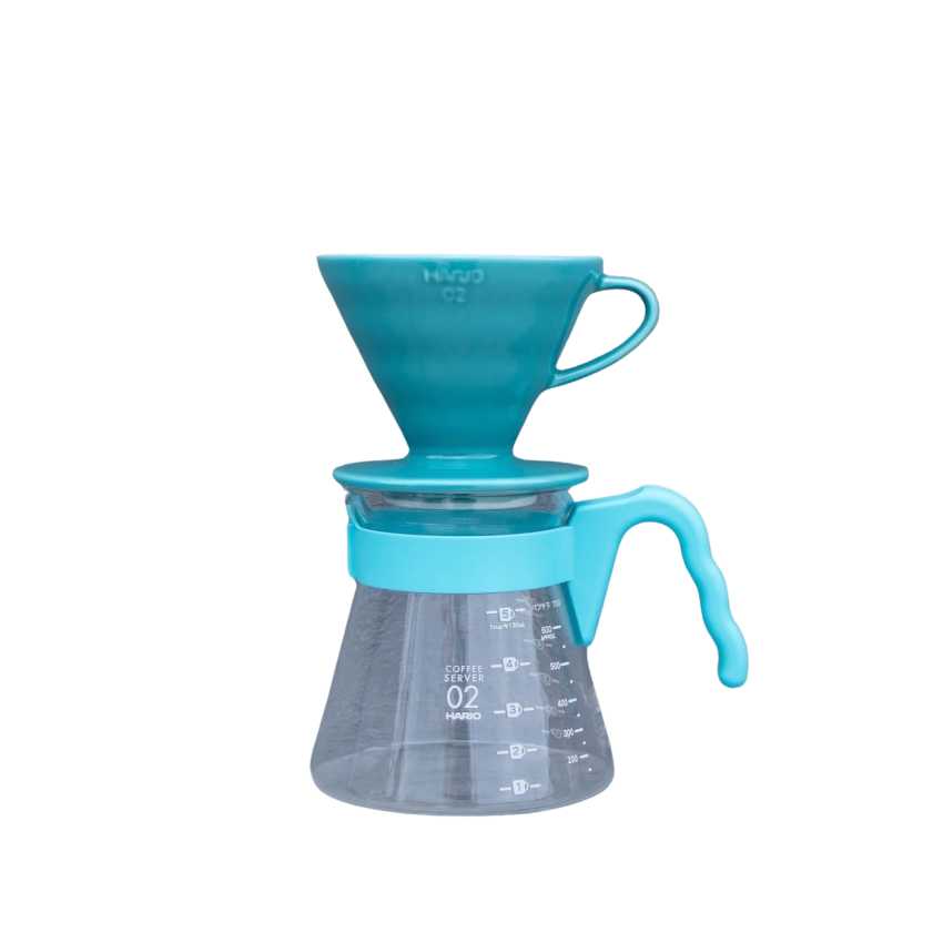 Hario｜V60 02 陶瓷濾杯咖啡壺組套裝EX 彩色手沖咖啡系列 XVDD-02-EX【平行進口產品】