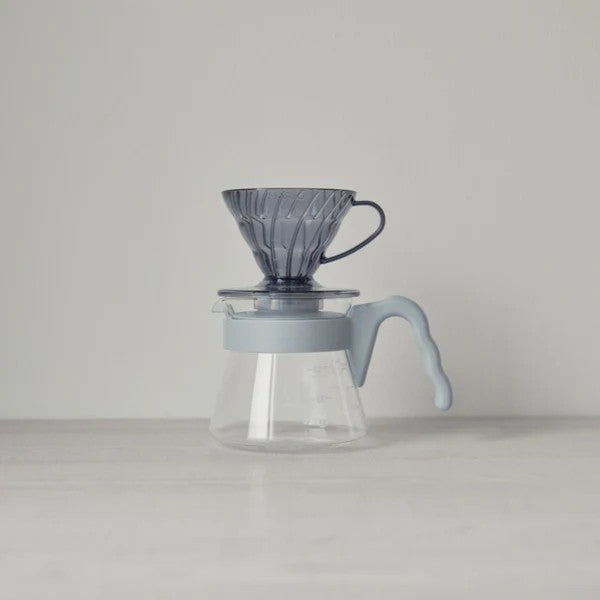 HARIO | 日本製V60 01 20周年限量色彩手沖咖啡壺組 附40張濾紙 01膠濾杯組合 VCSD-01-20CP【平行進口產品】