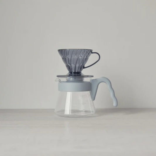 HARIO | 日本製V60 01 20周年限量色彩手沖咖啡壺組 附40張濾紙 01膠濾杯組合 VCSD-01-20CP【平行進口產品】