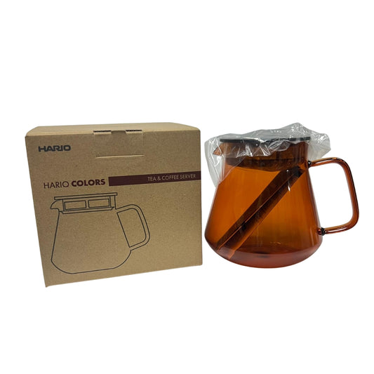 HARIO｜Colors系列 耐熱玻璃 咖啡壺茶壺兩用壺 連濾隔 (600ml) HCT-600【平行進口產品】