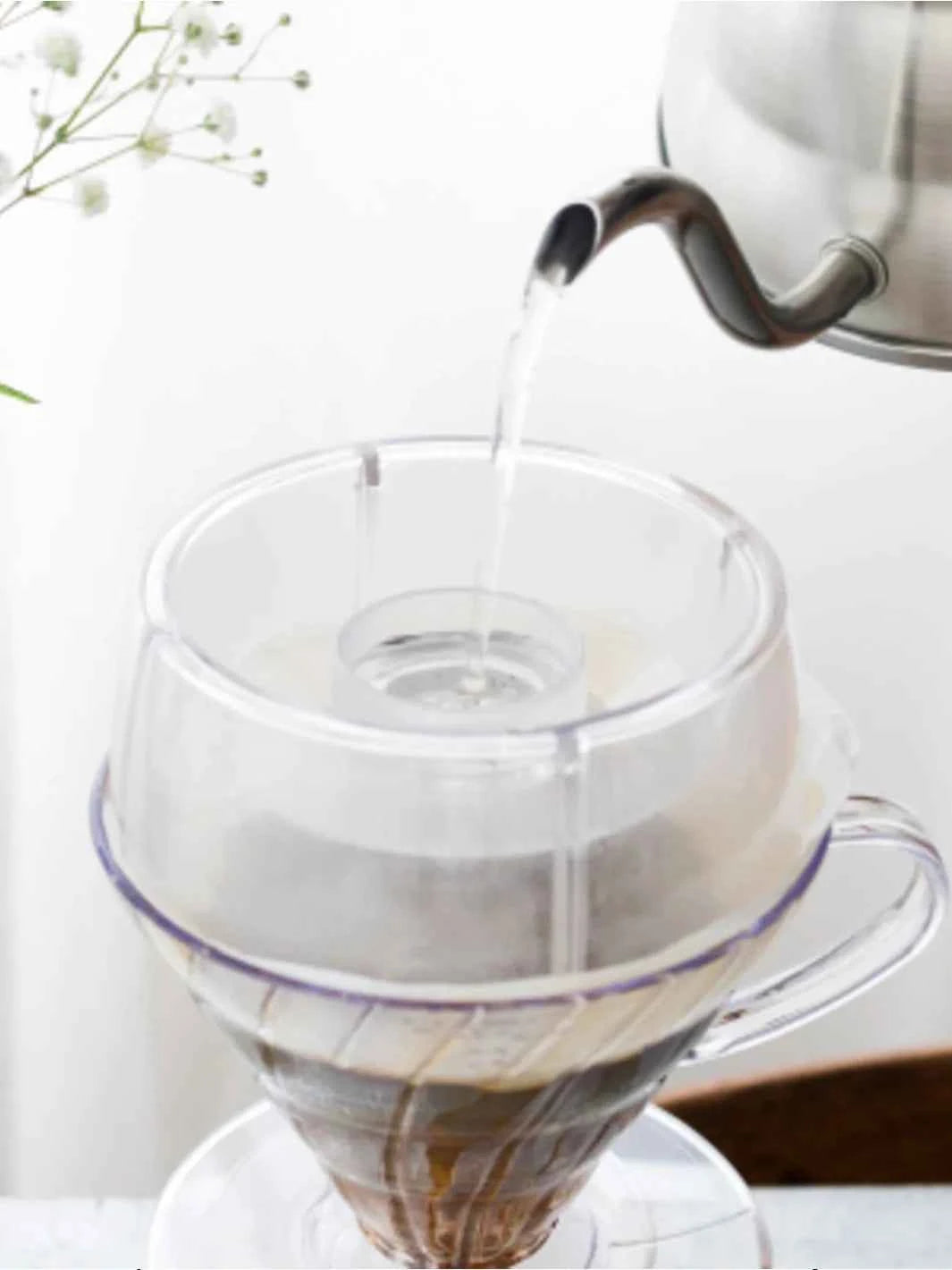Hario｜V60 02 Drip-Assist PCT樹脂分水器 PDA-02-T｜輕鬆控制水流【平行進口產品】