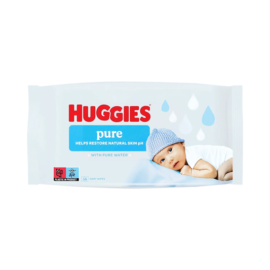 HUGGIES｜"英國製" 99%純水嬰兒濕紙巾 56片｜親膚天然纖維製成 溫和 無香料【平行進口產品】