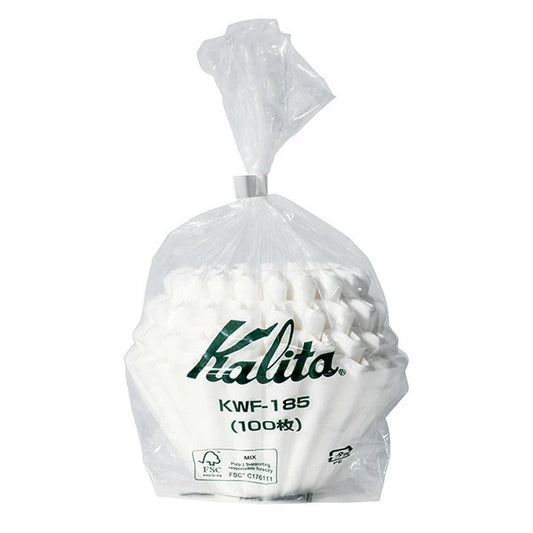 KALITA｜KWF-185 波浪濾杯咖啡濾紙 蛋糕濾紙(袋裝 100入, 2-4杯用) *新舊包裝隨機發貨*