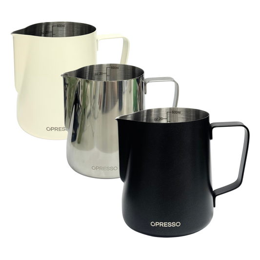 Opresso｜Coffee Latte Cup (600ml) - Stainless Steel/Off-white/Black